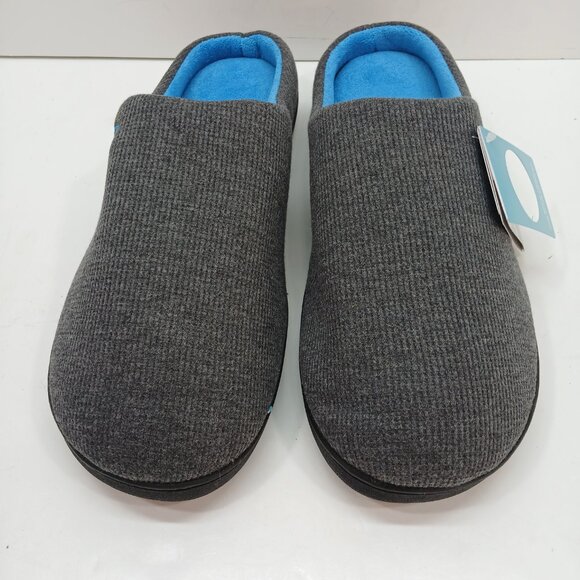 RockDove SLIPPERS NWT Two-Tone Gray/Blue Memory Foam Washable XXL Men's Size 15 - Picture 3 of 16